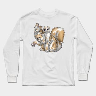 CerPURRus: Cream Bicolor Tabby Long Sleeve T-Shirt